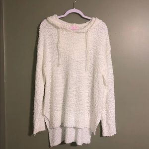 white popcorn hoodie